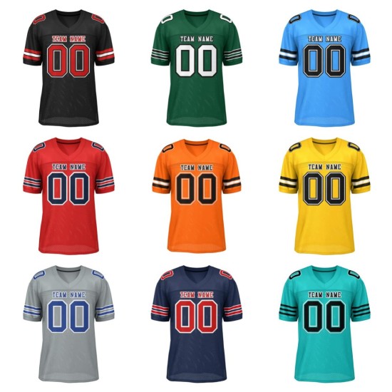 Custom Pattern Classic American Football Wear New Design Football Uniform Jersey Flag Football Uniform Jersey