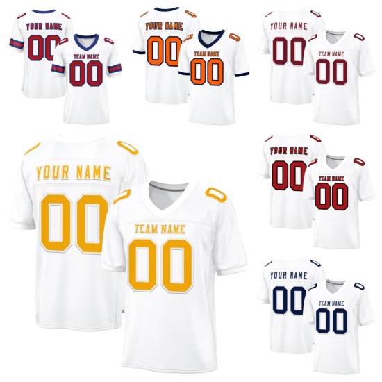 Custom Logo Stitched Letters Number Sublimated Breathable Anti-Bacterial 100% Polyester Short Sleeve Plus Size American Football Custom Logo Stitched Letters Number Sublimated Breathable Anti-Bacterial 100% Polyester Short Sleeve Plus Size American Football