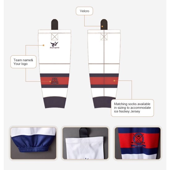 China Manufacturer New Arrival Ice Hockey Socks Printing Polyester Custom Color Quick Dry Sports Ice Hockey Socks