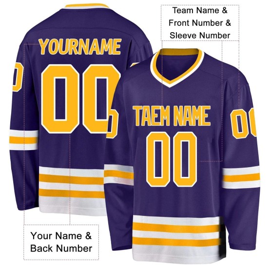 Custom Digital Print Plain Hockey Jersey Long Sleeve 100% Polyester Anti-Bacterial Breathable Quick Dry Eco-Friendly Unisex