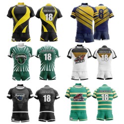 High Quality OEM Custom Sublimation Digital Print Breathable Plus Size Mens Rugby League Jersey Sets