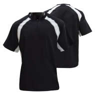 Customizable Printed Sublimation Black Men's Baseball Softball Jersey Breathable Anti-Bacterial Quick Dry V-neck Training