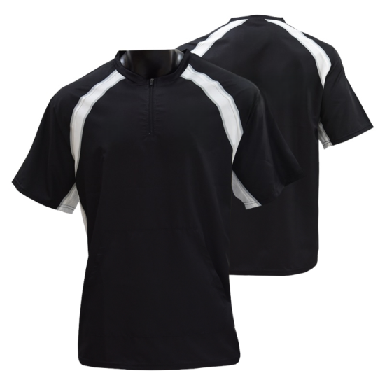 Customizable Printed Sublimation Black Men's Baseball Softball Jersey Breathable Anti-Bacterial Quick Dry V-neck Training
