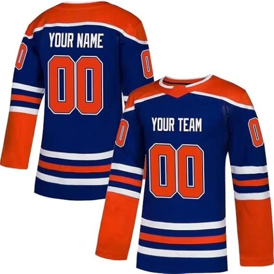 Customizable Team Logo Training Sportswear Hockey Jersey Digital Print Quick Dry Breathable 100% Polyester Unisex Long Sleeve