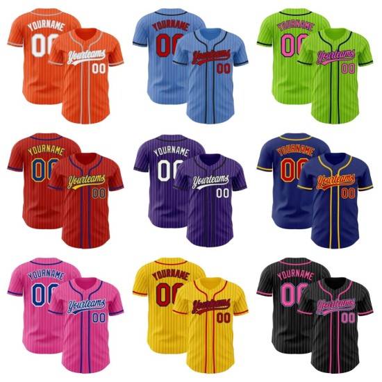 Customized High Quality Multicolor Unisex Baseball Uniform Button Sublimated 100% Polyester Anti-Bacterial Quick Dry Breathable