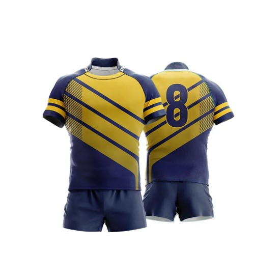 High Quality OEM Custom Sublimation Digital Print Breathable Plus Size Mens Rugby League Jersey Sets