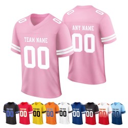 Custom Plus Size Oversized Sublimation Personalized American Football Jersey V-neck Short Sleeve Quick Dry Breathable Uniform Custom Plus Size Oversized Sublimation Personalized American Football Jersey V-neck Short Sleeve Quick Dry Breathable Uniform