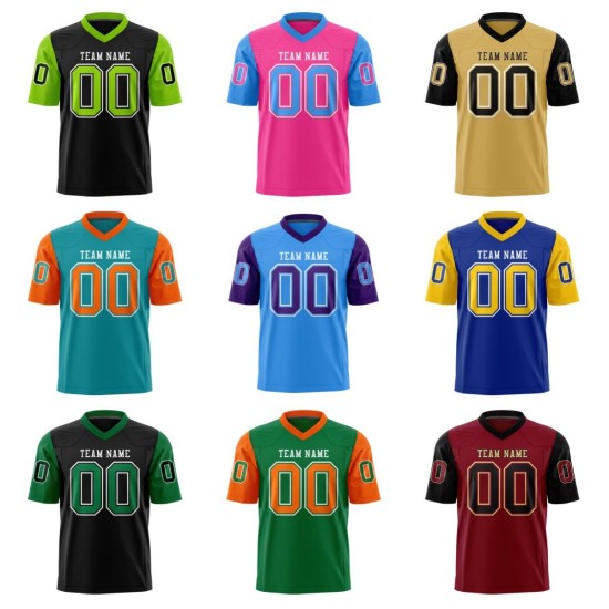 Manufacturer Custom Stitched Pro American Football Jersey Fashion Polyester Men's American Football Team Uniform