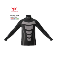 Custom Unisex Adult Ice Hockey Base Layer Shirt Neck Top Guard Long Sleeve Protection Heat-Transfer Printed Sublimated