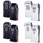 Custom Own Team White Black Classic Summer Basketball Jersey Unisex Breathable Anti-Bacterial Quick Dry Polyester Plus Size