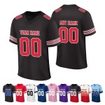 Customised V Neck Plus Size Adult American Football Jerseys Uniforms Blank Sublimated Moisture-Wicking Breathable 100% Polyester