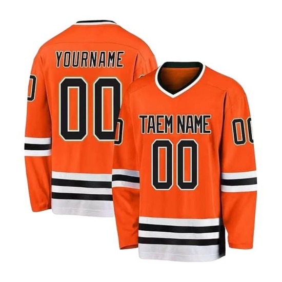 Customizable Team Logo Training Sportswear Hockey Jersey Digital Print Quick Dry Breathable 100% Polyester Unisex Long Sleeve