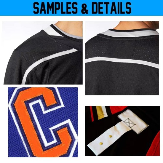 OEM/ODM Unisex Digital Print Sublimated Front Logo Adult Ice Hockey Jersey Reversible 100% Polyester Quick Dry Breathable KM21