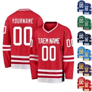 Custom Digital Print Plain Hockey Jersey Long Sleeve 100% Polyester Anti-Bacterial Breathable Quick Dry Eco-Friendly Unisex