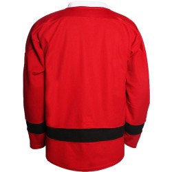 Custom Logo Long Sleeve Ice Hockey Jersey Practice Jerseys Printed Name Breathable Blank Red Ice Hockey Uniform Sports Wear