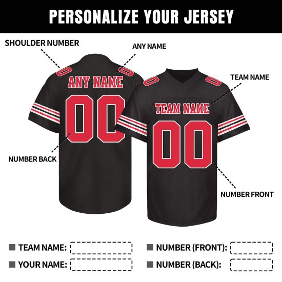Customised V Neck Plus Size Adult American Football Jerseys Uniforms Blank Sublimated Moisture-Wicking Breathable 100% Polyester