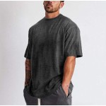 Custom Men's Summer Casual Short Sleeve T-Shirt 100% Cotton High Quality Twill Fabric Digital Printing Unique Pattern