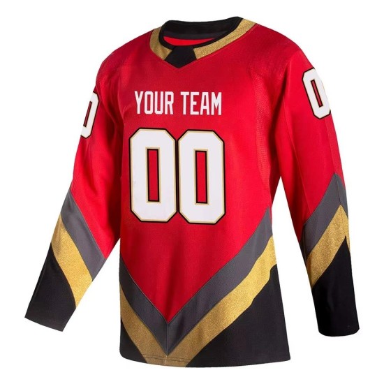 OEM/ODM Unisex Digital Print Sublimated Front Logo Adult Ice Hockey Jersey Reversible 100% Polyester Quick Dry Breathable KM21