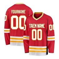 Customizable Team Logo Training Sportswear Hockey Jersey Digital Print Quick Dry Breathable 100% Polyester Unisex Long Sleeve