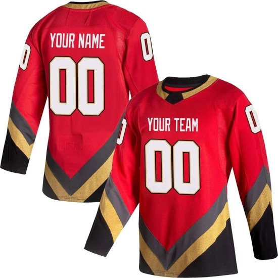 OEM/ODM Unisex Digital Print Sublimated Front Logo Adult Ice Hockey Jersey Reversible 100% Polyester Quick Dry Breathable KM21